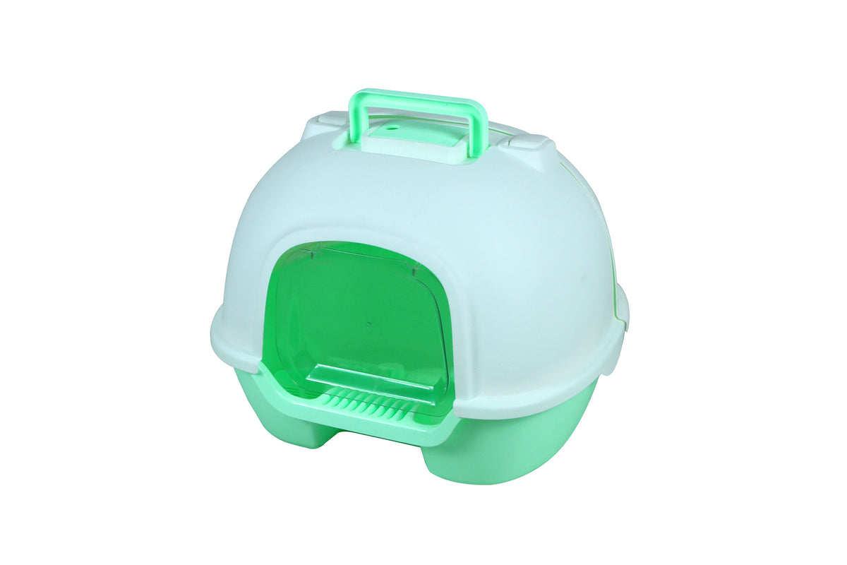 YES4PETS Portable Hooded Cat Kitten Toilet Litter Box - V278-MSP-0006-GREEN