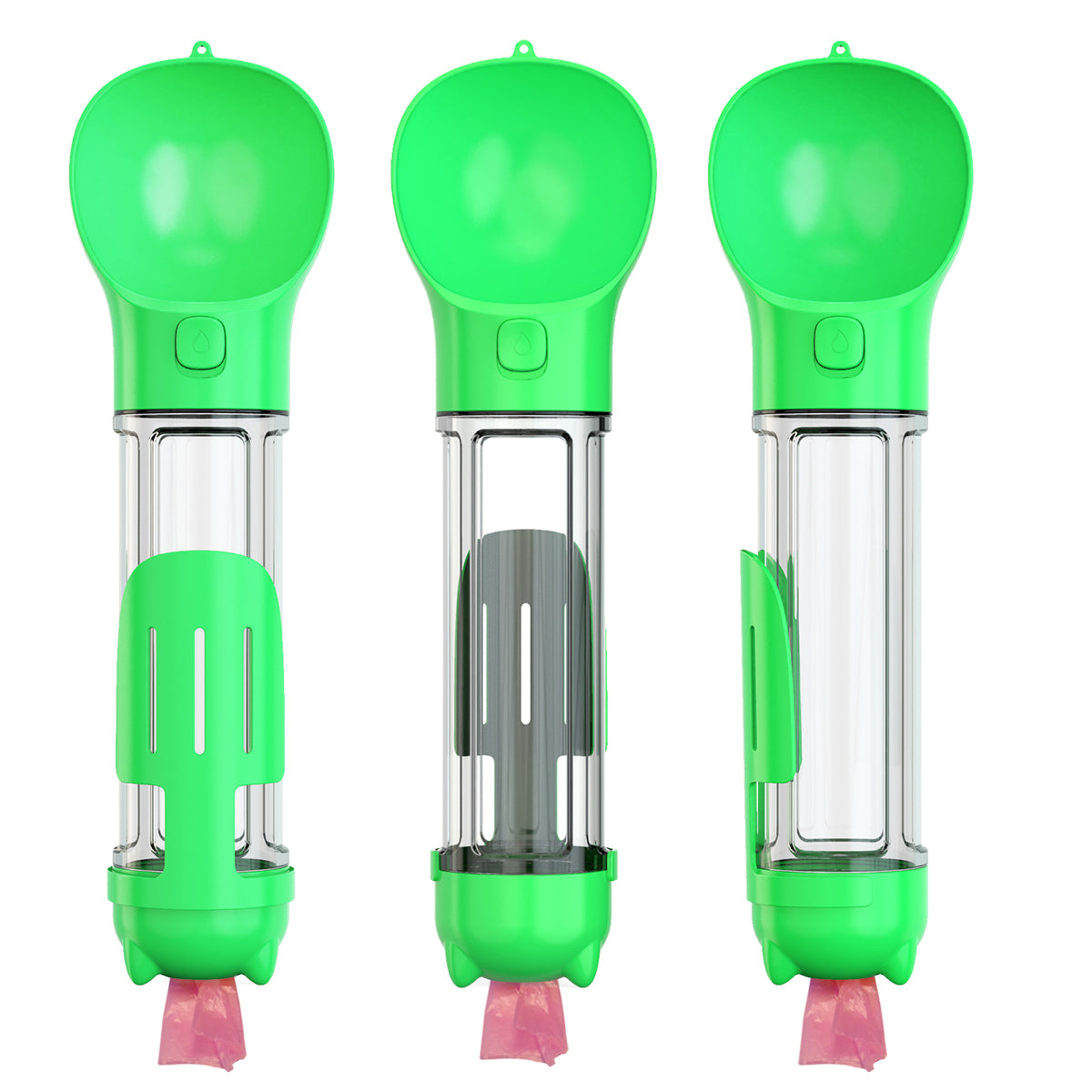 YES4PETS 4 in 1 Portable Pet Dog Puppy Cat Drink - V278-MULTI-WATER-BOTTLE-GREEN