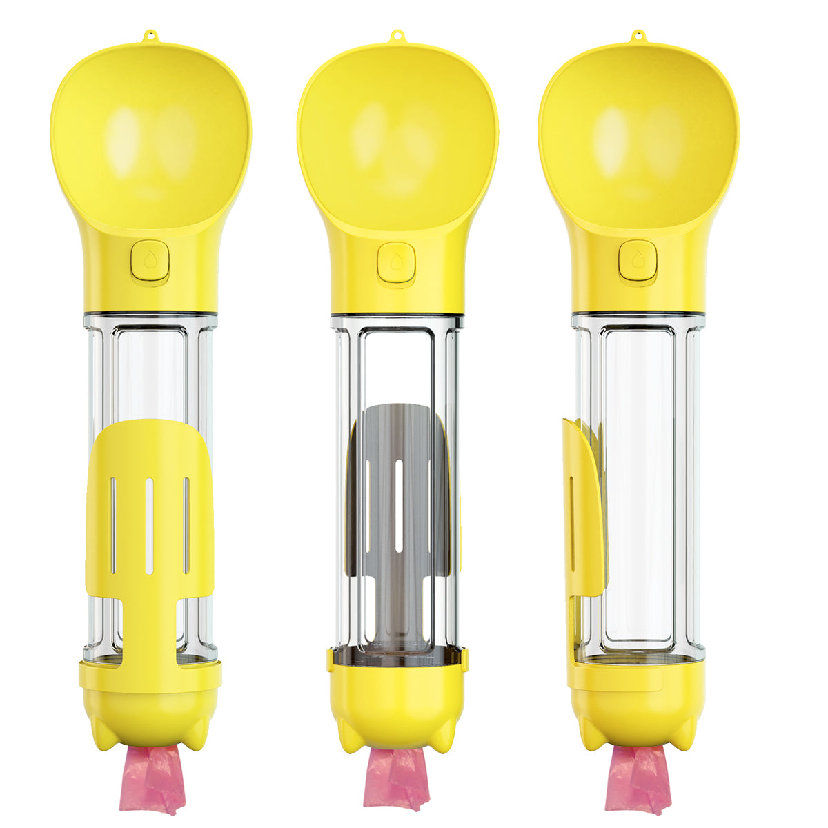 YES4PETS 4 in 1 Portable Pet Dog Puppy Cat Drin - V278-MULTI-WATER-BOTTLE-YELLOW