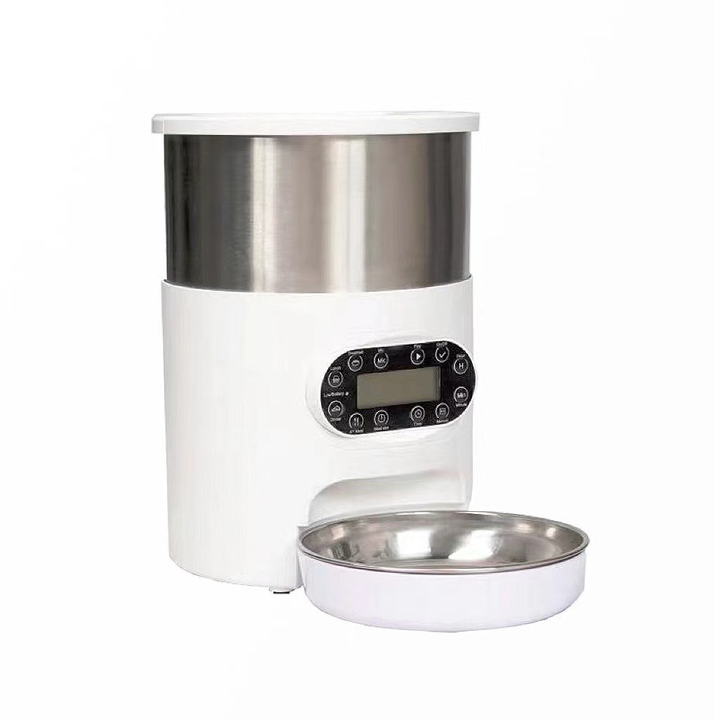 YES4PETS Electric Automatic Pet Dog Cat Rabbit - V278-PF124-3L-SS--FOOD-FEEDER