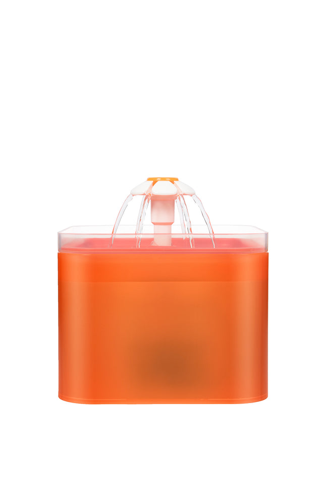 YES4PETS Automatic Pet Water Fountain Dog Cat Bowl LED Orange
