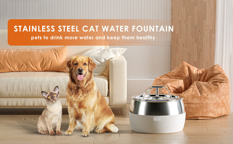YES4PETS 3L Automatic Electric Pet Water Fountain Dog Cat - V278-PWS-107-BLACK