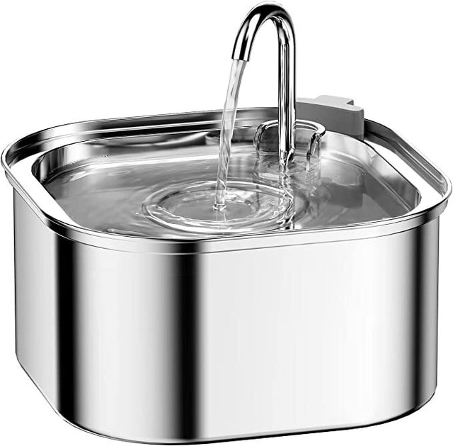 YES4PETS 3.2L Automatic Stainless Steel Pet Water Fountain Dog Cat