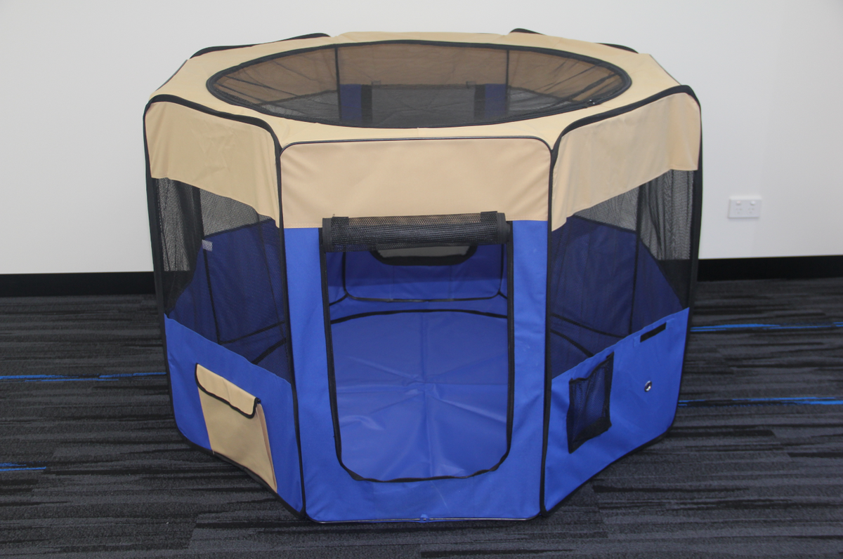 YES4PETS 98cm High Foldable XL Blue Dog Cat Cage - 967381
