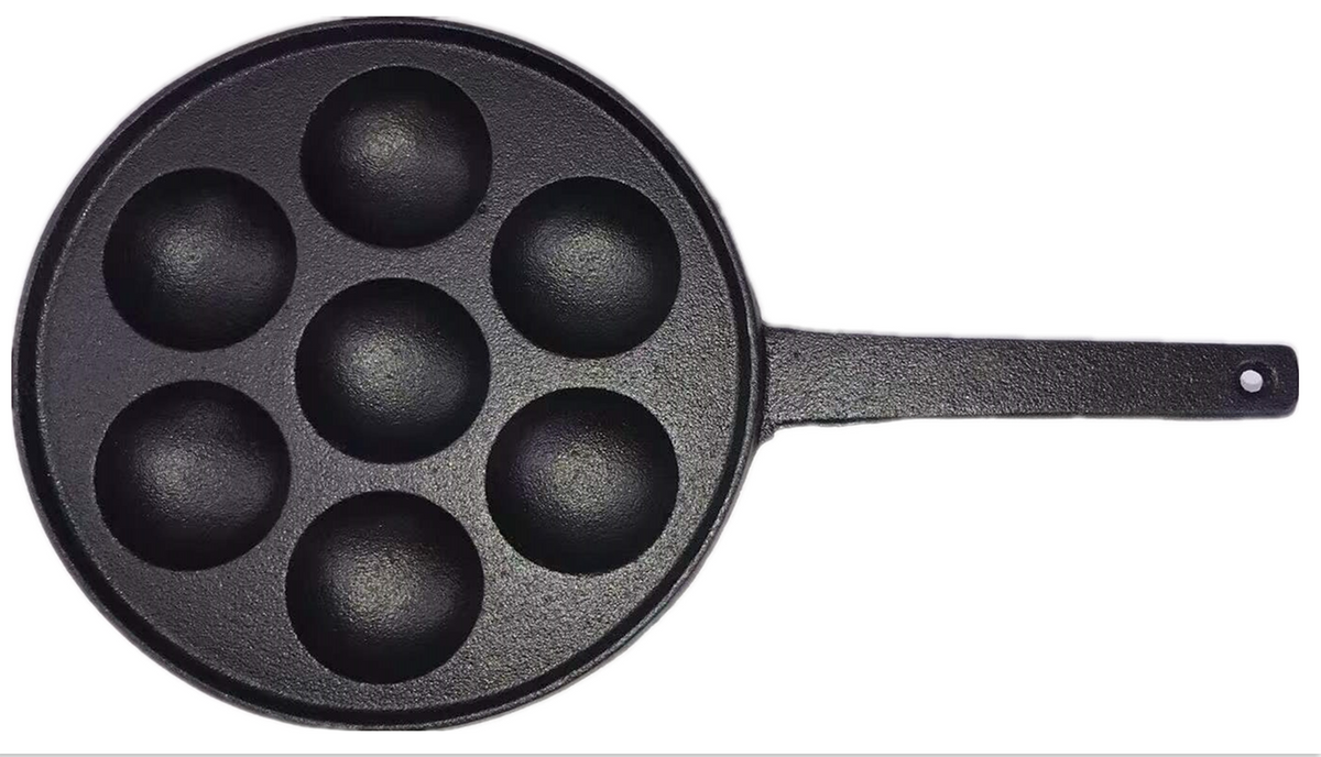 YES4HOMES 7 Holes Mini Cast Iron Cake Pan Mini Dutch - V278-UI1871-CAKE-PAN