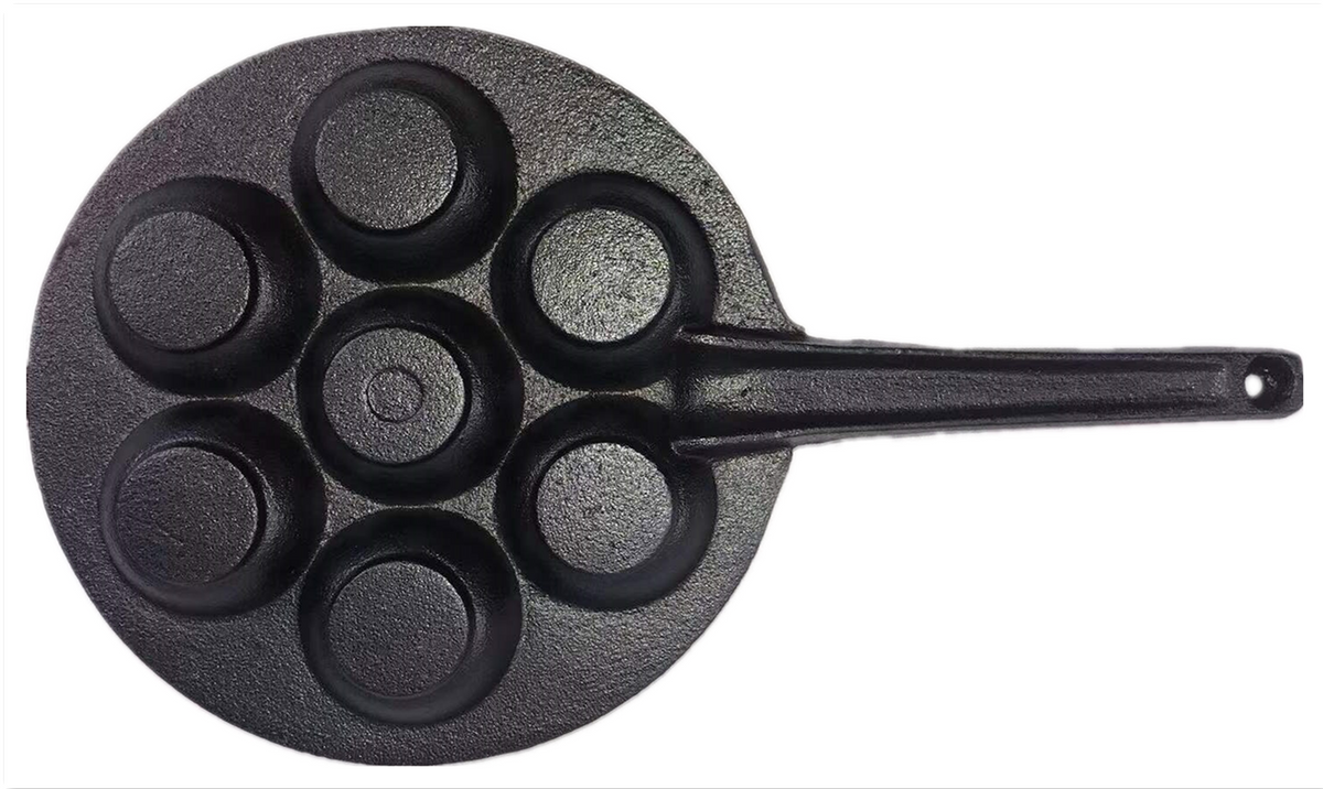 YES4HOMES 7 Holes Mini Cast Iron Cake Pan Mini Dutch - V278-UI1871-CAKE-PAN