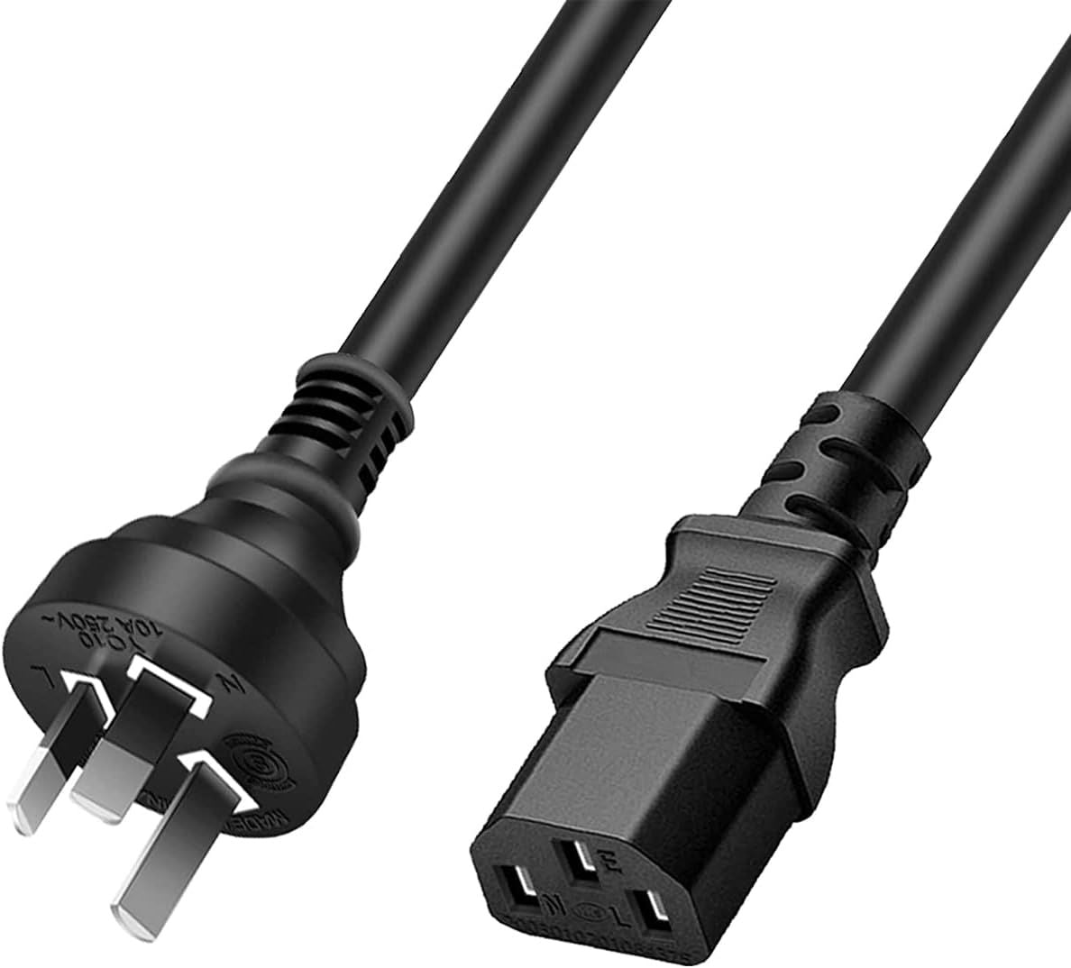 3 Prong Australia Plug 18 AWG Power Cord 1.5M