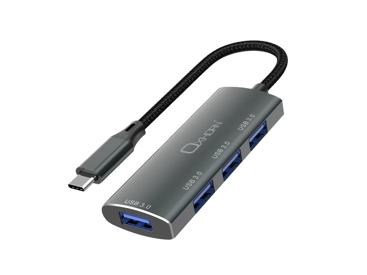 OXHORN AD-U31-H4B USB C 4-port Hub Black