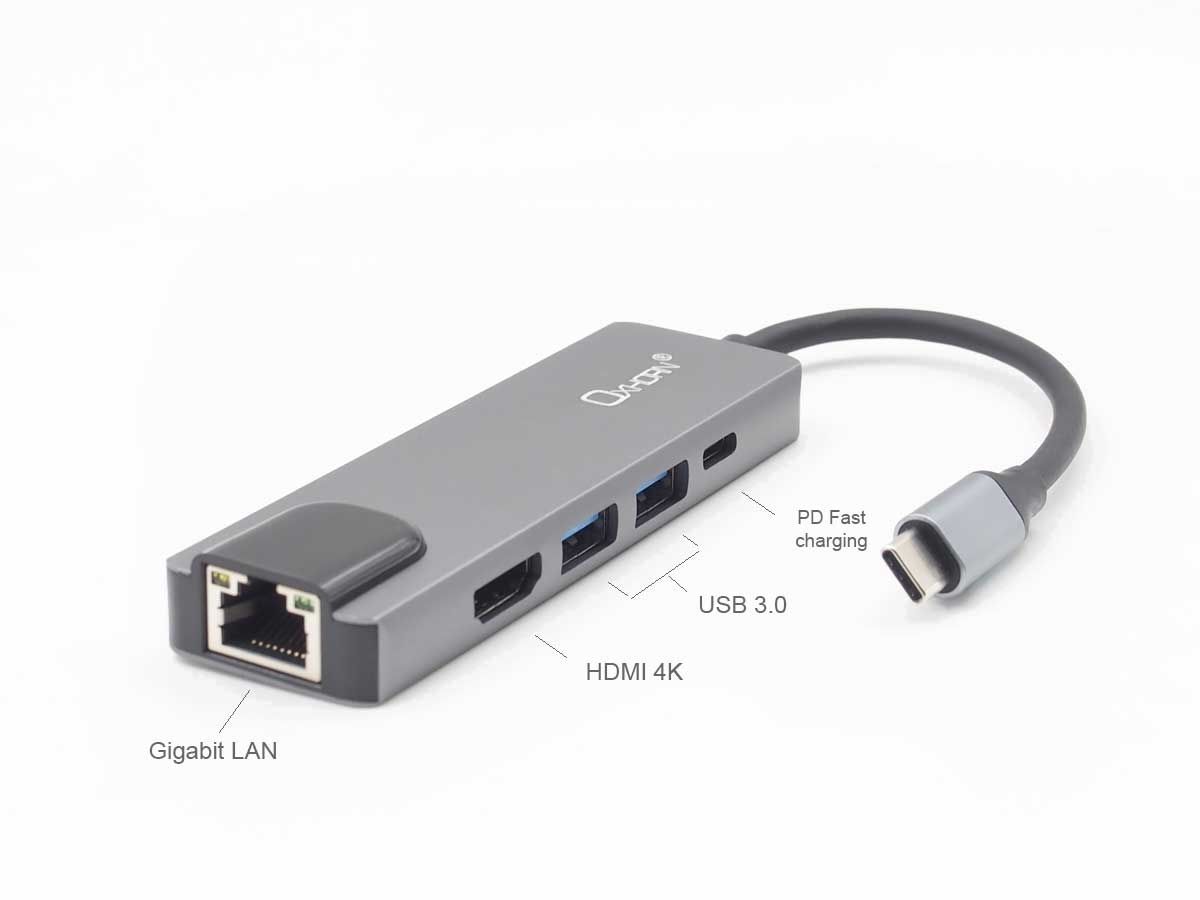 OXHORN AD-U31-LHUC USB3.1 Type C Multi Adapter (5-in-1)