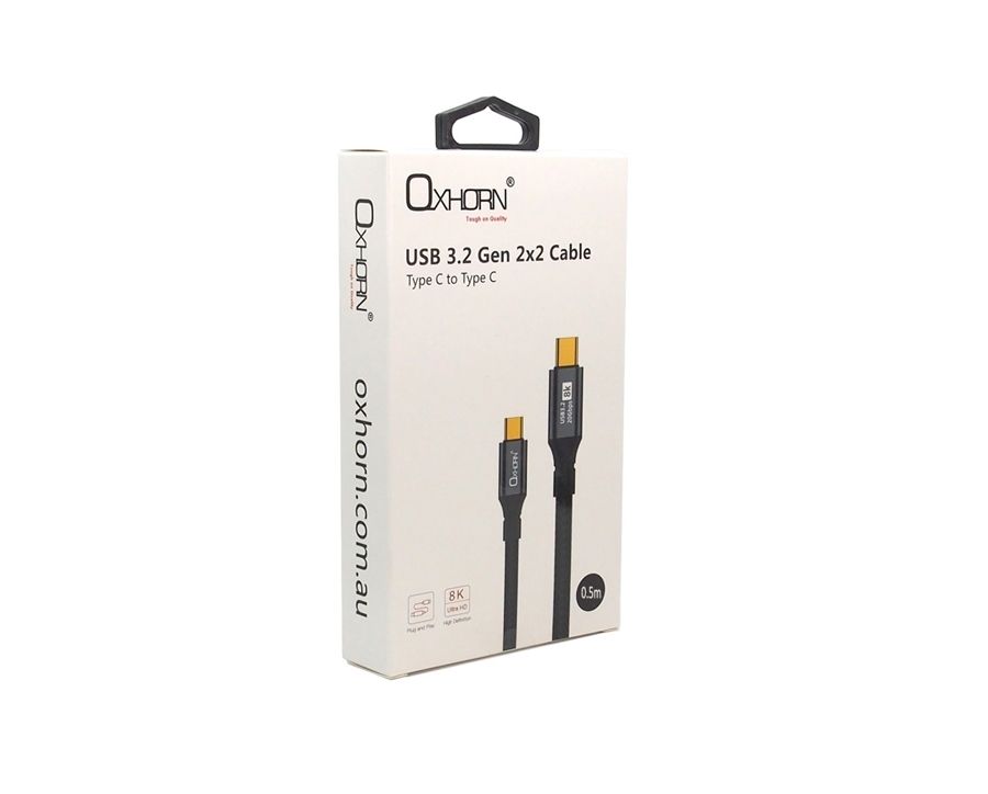 OXHORN CB-CC-3205 USB C 3.2 Gen 2x2 Cable 0.5m