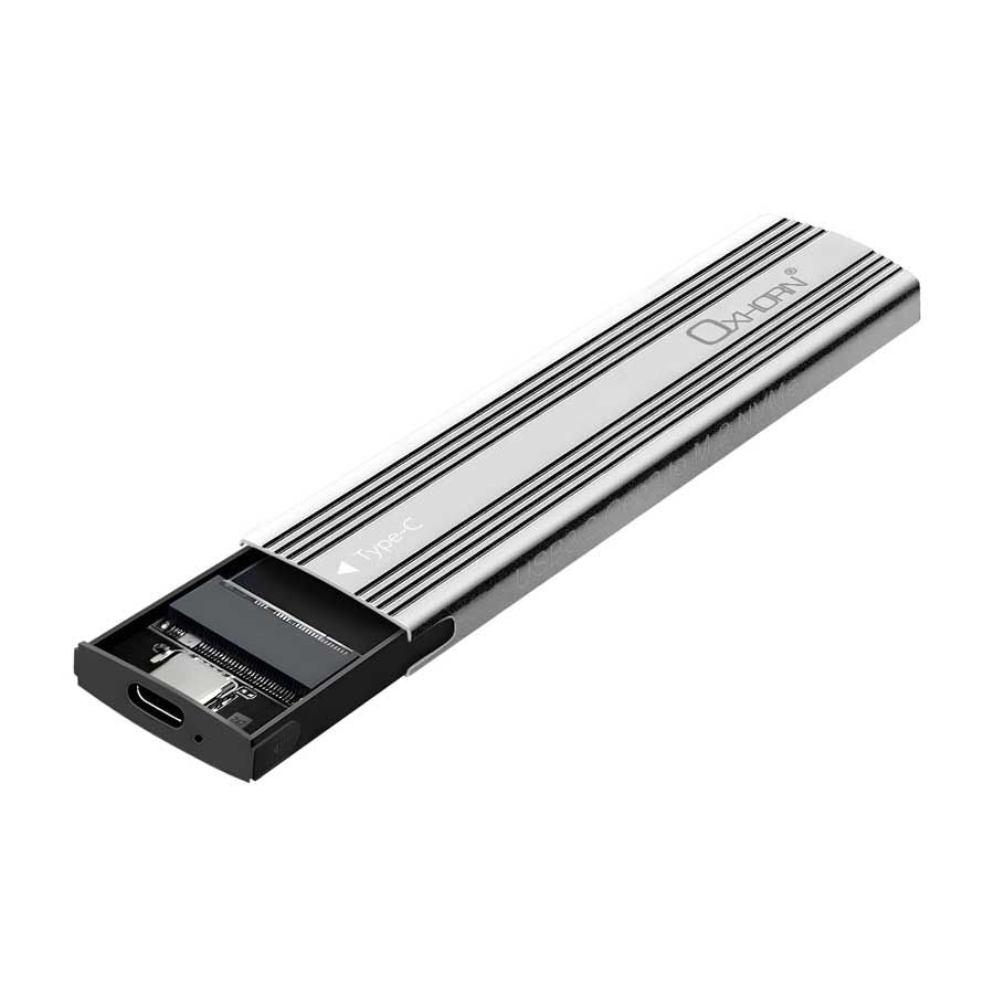 OXHORN UM-311S USB C 3.2 Gen 2 M.2 NVMe Enclosure Silver