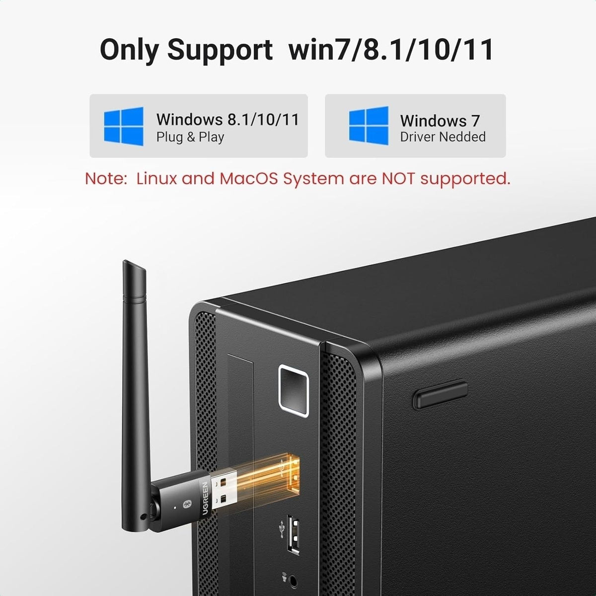 UGREEN 35059 Bluetooth 5.4 Adapter for PC, 120M Long Range USB Dongle