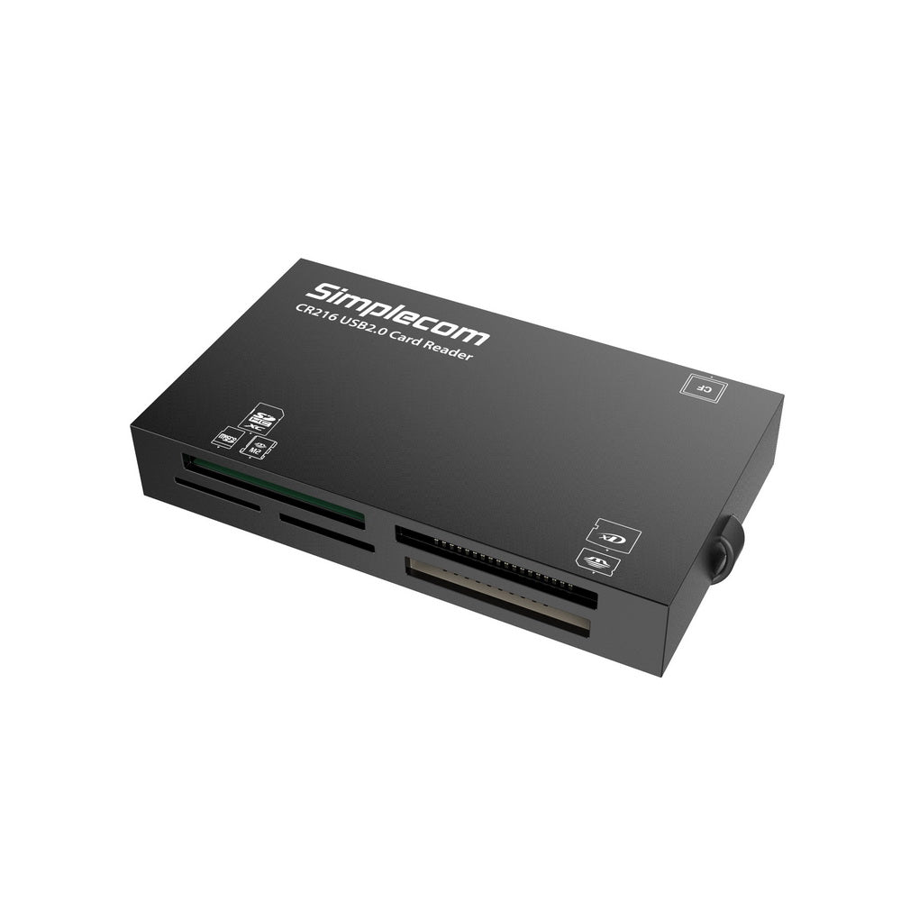Simplecom CR216 USB 2.0 All One Memory Card 6 MS M2 CF XD SD HC SDXC Black