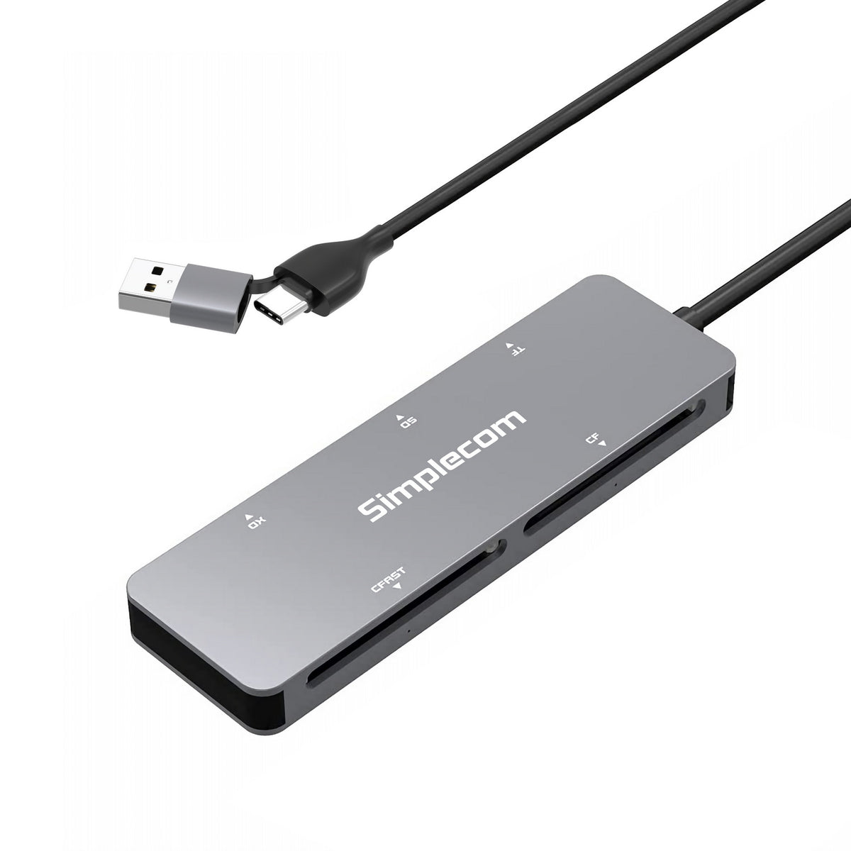 Simplecom CR407 5 Slot SuperSpeed USB 3.0 & C CFast/CF/XD/SD/MicroSD Card