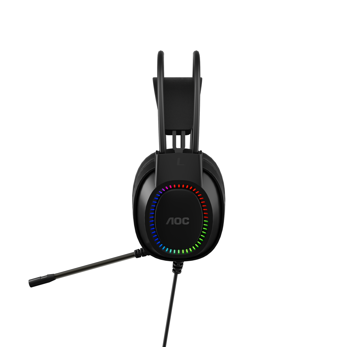 AOC ACG2500BK Wired RGB USB Gaming Stereo Headset 2M Cable Black