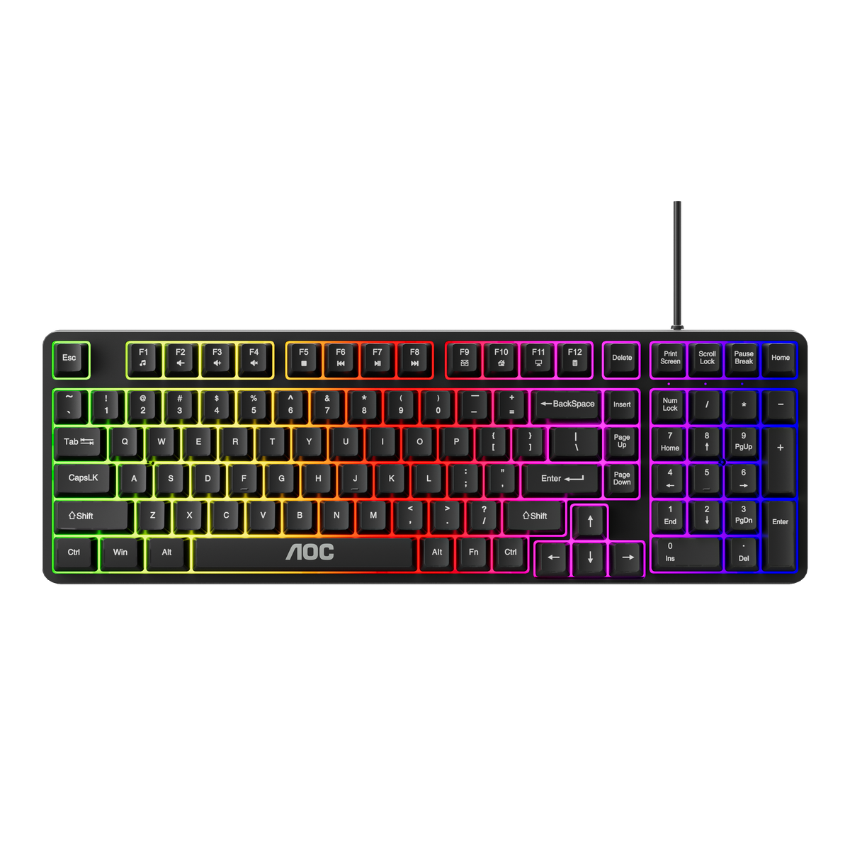 AOC GK116B/97 Wired RGB Gaming Keyboard 120-key