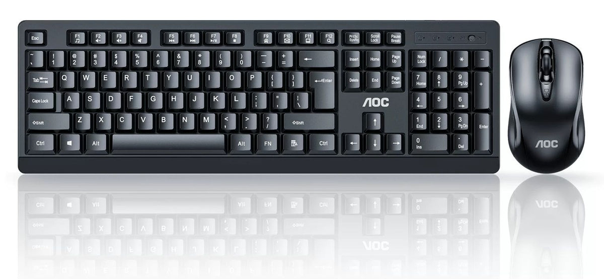 AOC KM210B/97 Home & Office Wireless Keyboard & Mouse Combo 2.4G USB Black