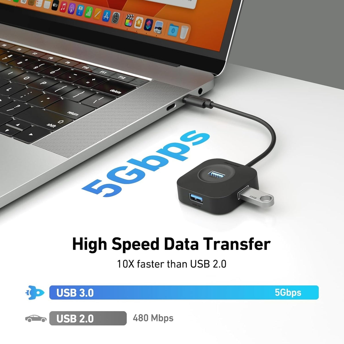 BENFEI 371BK USB-C 4-port USB 3.0 Hub