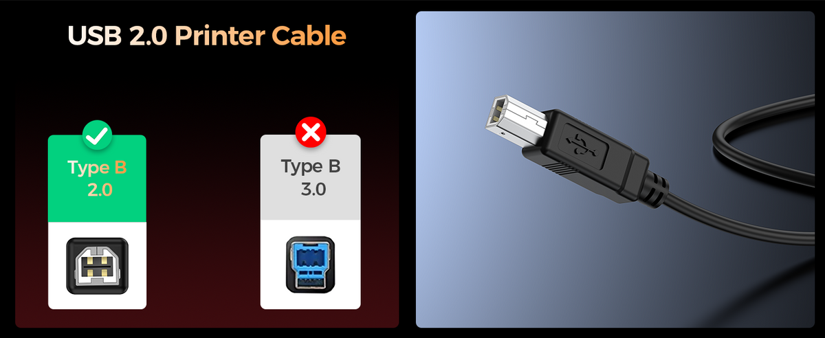 Choetech AB0060-5M USB A to B Printer 5meter Cable Black