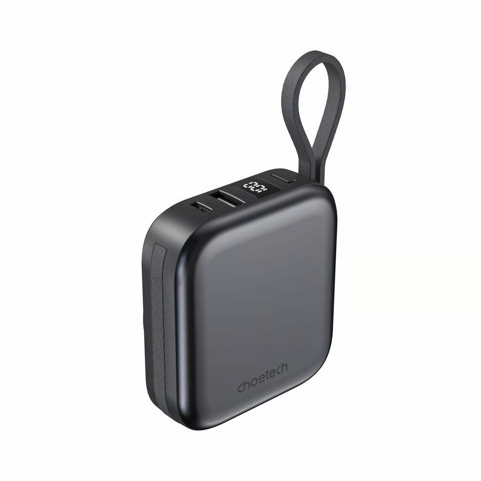 CHOETECH B697-BK 10000mAh CCC Certified LED display 22.5W power bank for Mobile/Apple watch/Airpods