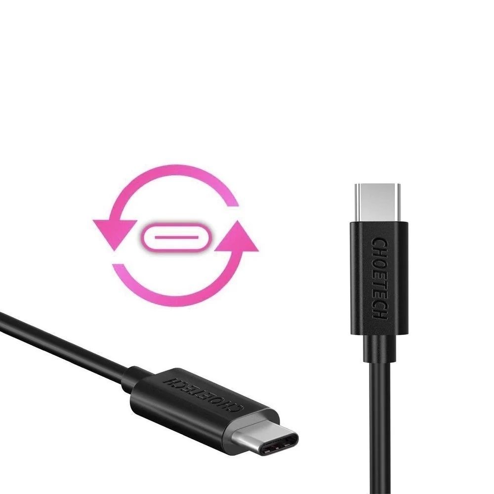 CHOETECH CC0003 USB-C to USB-C Cable 2M Black