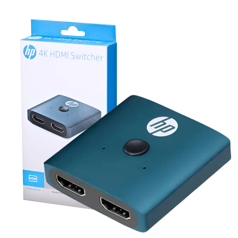 HP DHC-HD01V 4K Professional Dual Port HDMI Switch Hub for PC / TV / Monitor