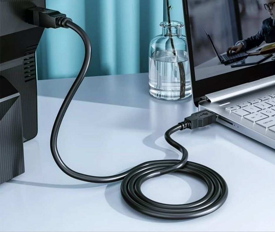 HP DHC-PT100-1.5M USB-A to USB-B v2.0 cable 1.5M Black
