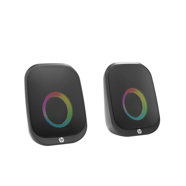 HP DHS-2113 Wired Bluetooth Speaker Portable USB AUX LED Stereo Sound Black