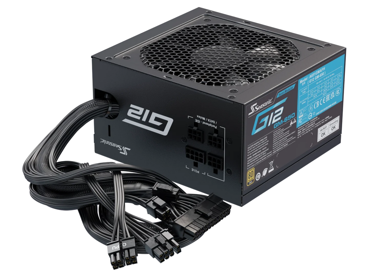 Seasonic 650W G12 V1.5 GM-650 Semi-Modular 80 PLUS Gold ATX PSU