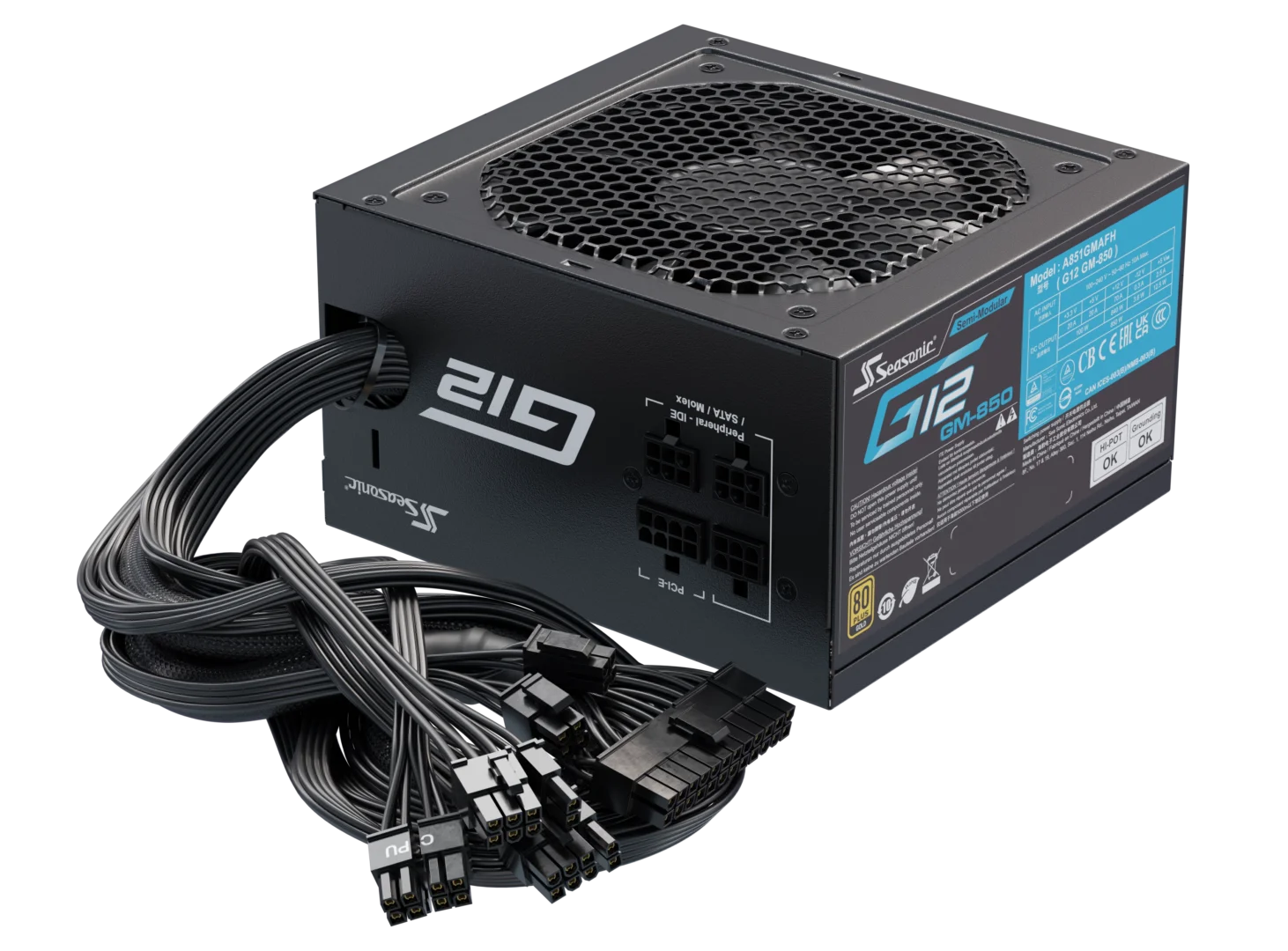 Seasonic 850W G12 V1.5 GM-850 Semi-Modular 80 PLUS Gold ATX PSU