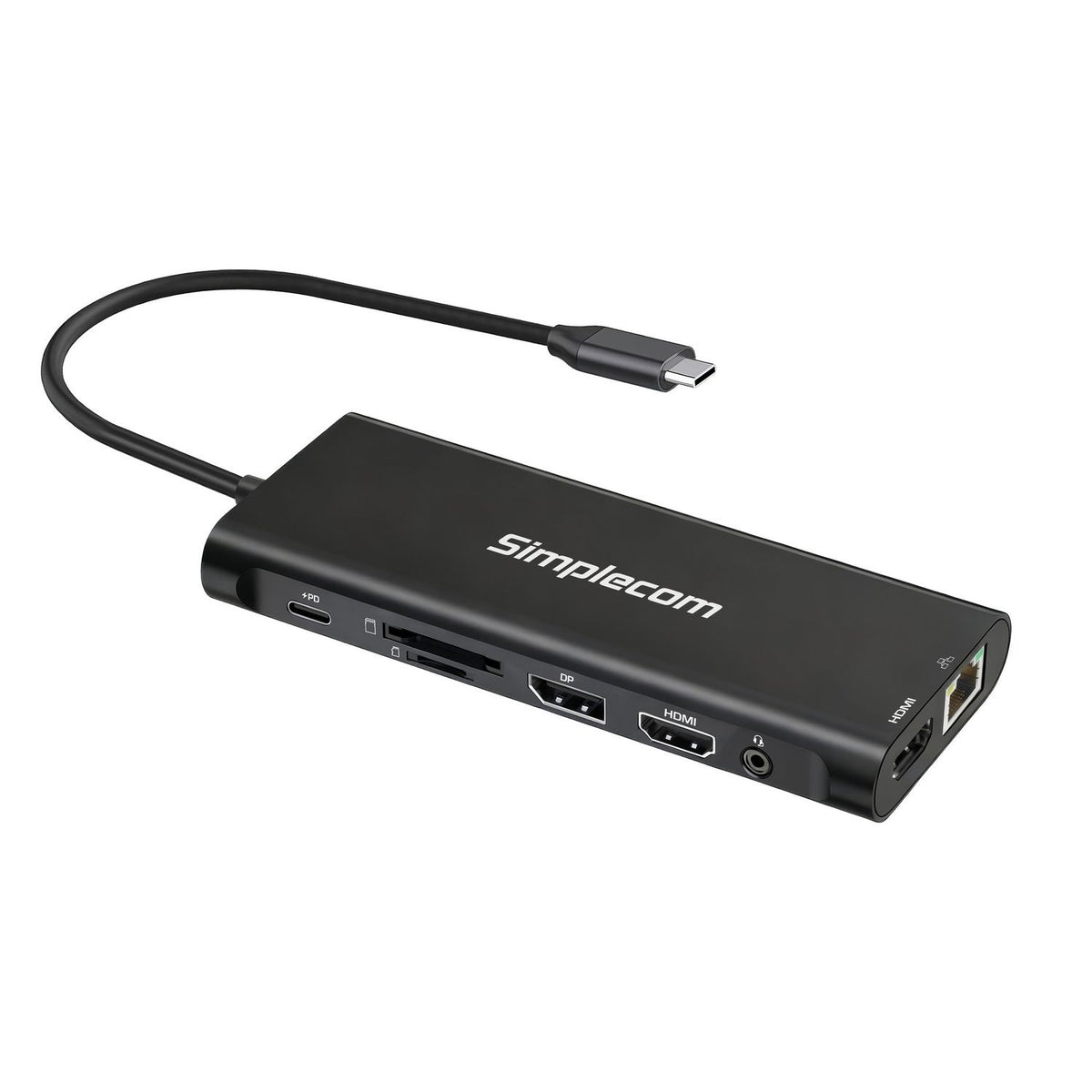 Simplecom CHT814 14-in-1 USB-C 4K Triple Display MST Docking Station with Dual HDMI DP
