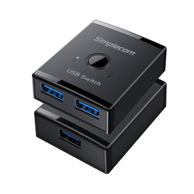 Simplecom KM125 Bi-Directional 2-Way USB 3.0 Switch 1 In 2 Out (2 In 1 Out) 5Gbps