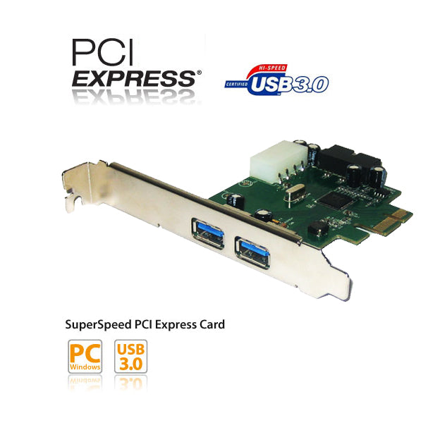 4 Port USB3.0 PCI Expresses Card (2 External Port/Dual Internal Connector)