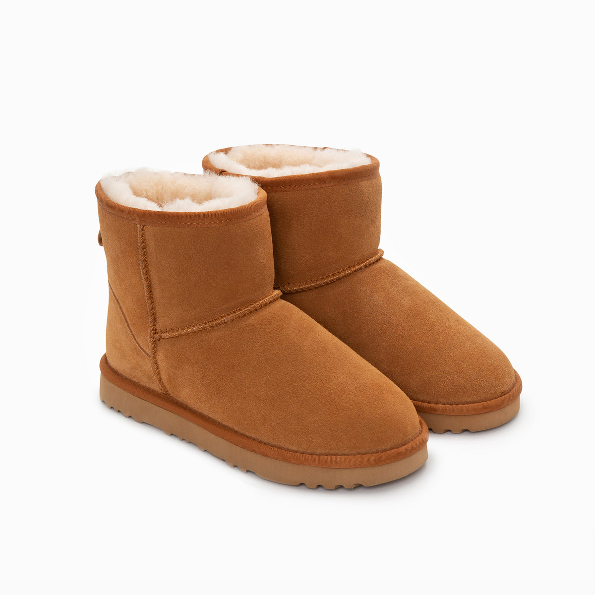 Ugg Boots Genuine Australian Sheepskin Unisex Mini Classic Suede (Chestnut, -