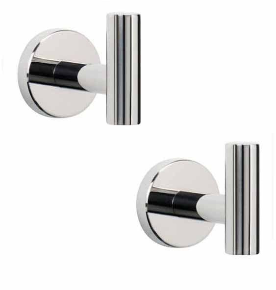 2 Pcs Wall Mount Bathroom Towel Hooks Holder Hanger Door Hanger Poliched Chrome