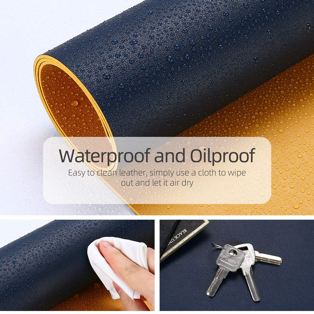 Dark Blue 90cm*45cm Dual Side Office Desk Pad… - V324-COMMP-YELLOW9045