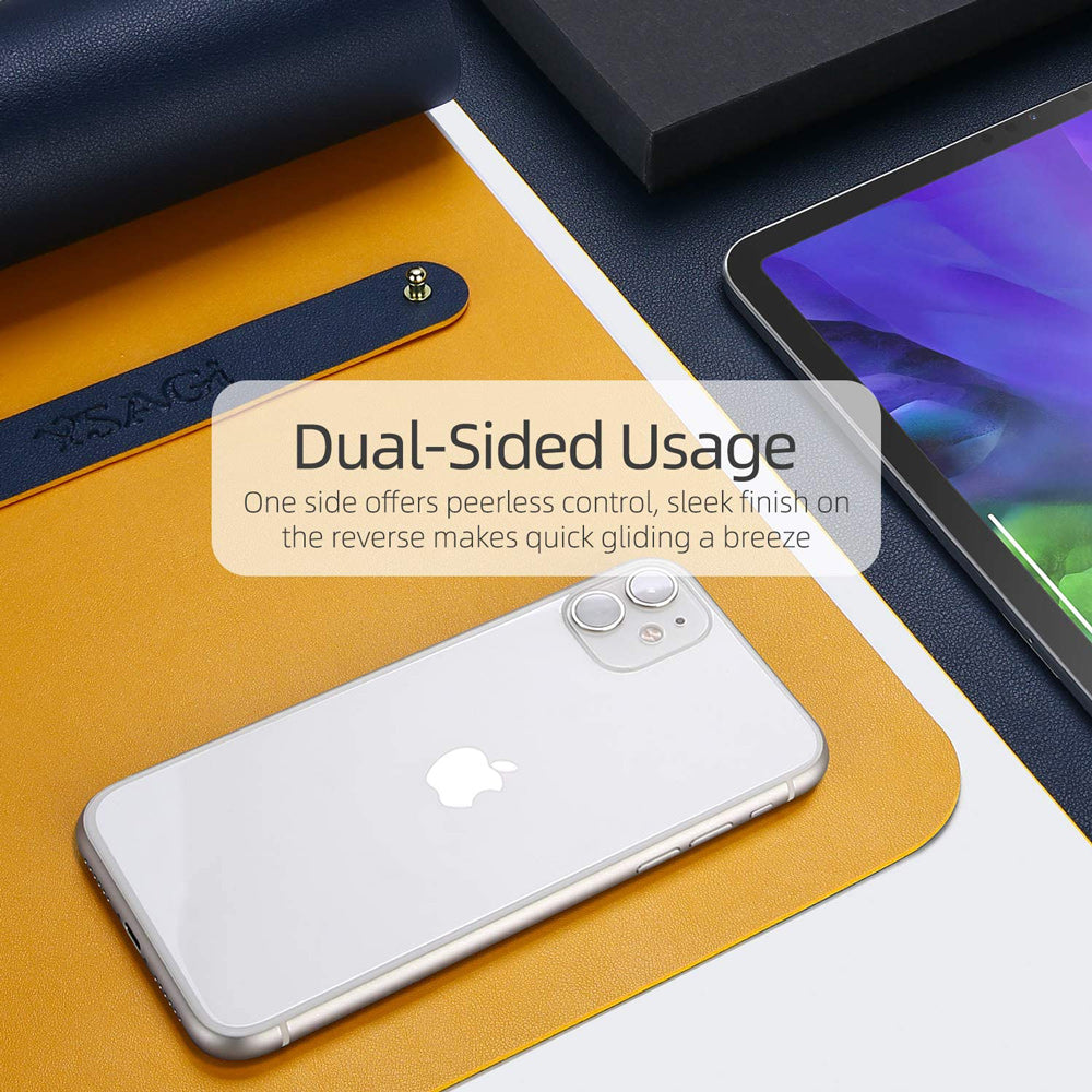 Dark Blue 90cm*45cm Dual Side Office Desk Pad… - V324-COMMP-YELLOW9045
