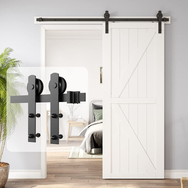 1.8m Sliding Barn Door Hardware Kit Heavy Duty Damper Track Rail Roller