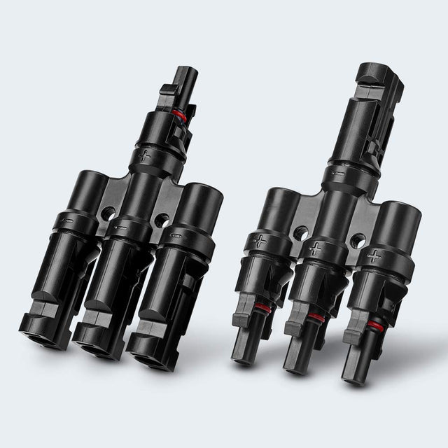 1 Pair 3 To 1 3 branch Waterproof T Branch Cable Panel Connector Male Female