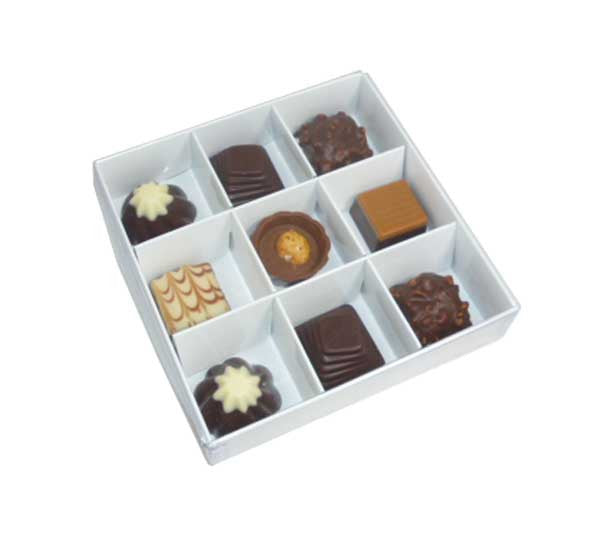100 pack White Card Chocolate Sweet Soap Gift Box 9 4x4x3cm Clear 12x12x3cm