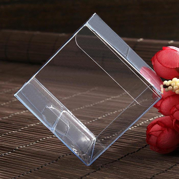 100 pack 12cm Square Cube Box Bomboniere Exhibition Clear Plastic Storage Large