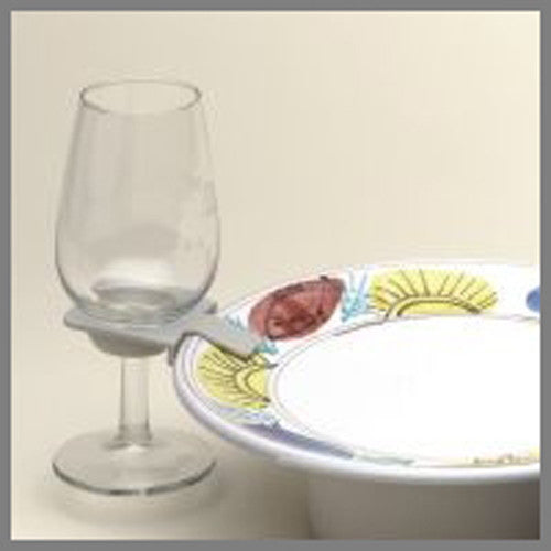 10 pack 75mm White Wine Glass Dinner Lunch Plate Clip Holder Stand Up Buffet