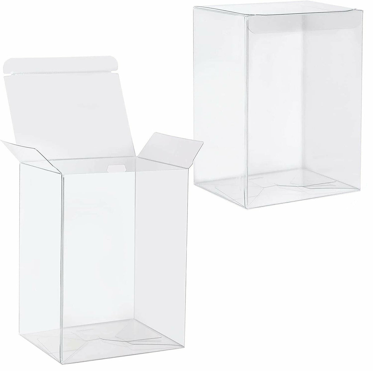 50 pack Plastic 22x14.5cm Rectangle Cube Box Exhibition Gift Clear Storage