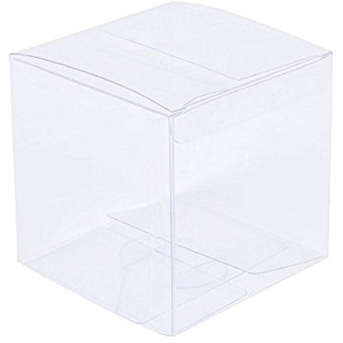 50 pack 6cm Clear PVC Plastic Folding Packaging Boxes Wedding Gift Favor