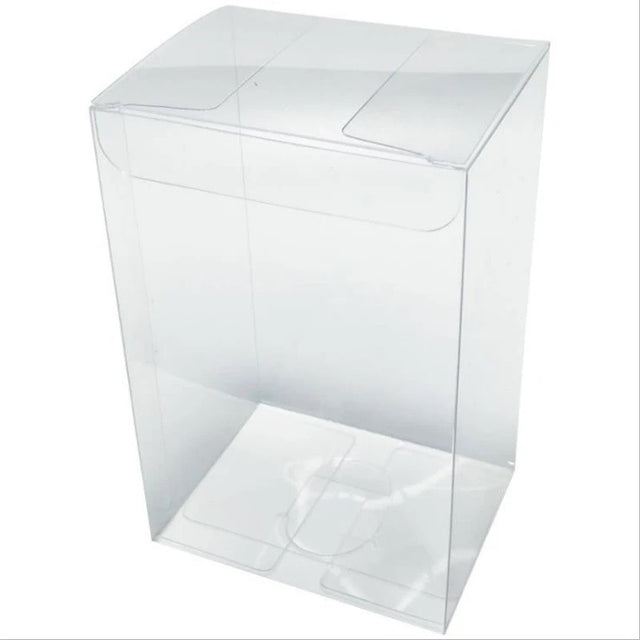 50 pack 5x8cm Clear PVC Plastic Folding Packaging Boxes Wedding Gift Favor