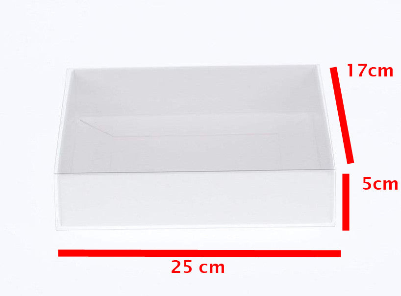 50 pack White Card Box Clear Slide Lid 17 x 25 5cm Beauty Large Cake Sweets Xmas