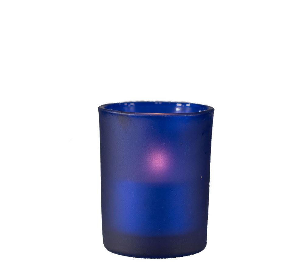 40 Pack Blue Frosted Glass Votive Tealight Candle Holders House Party Centerpiece Xmas Wedding Decor Glass Candlestick Party Decorations Bridal Baby Shower Event