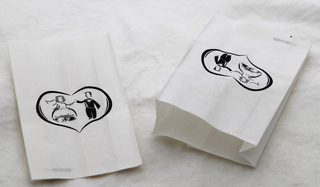 50 Pack Wedding Cake Bags Greaseproof Wax Paper Slice Take Favour Bride Groom