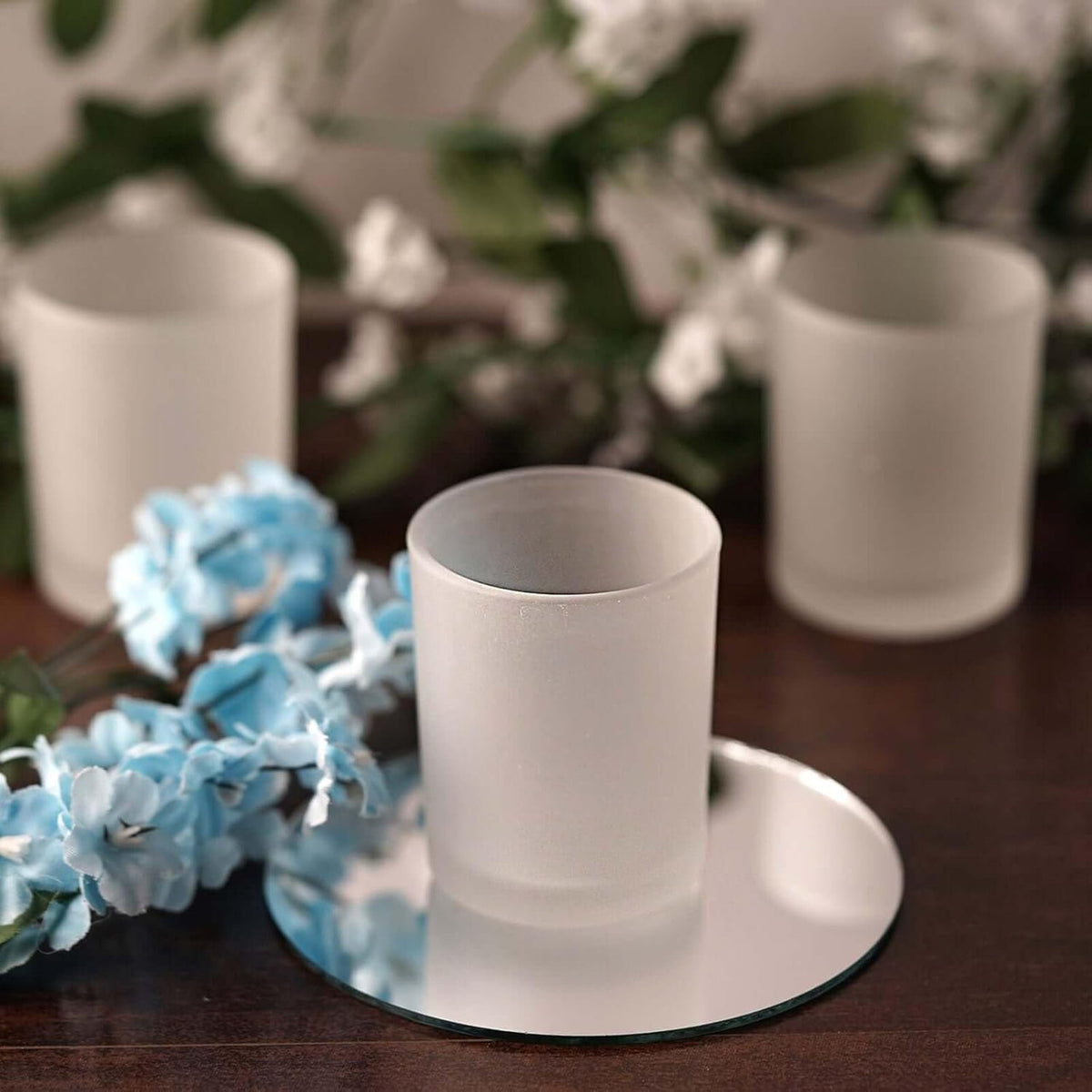 10 Pack Frosted White Glass Votive Candle Holders Making Kit Tealight Candles