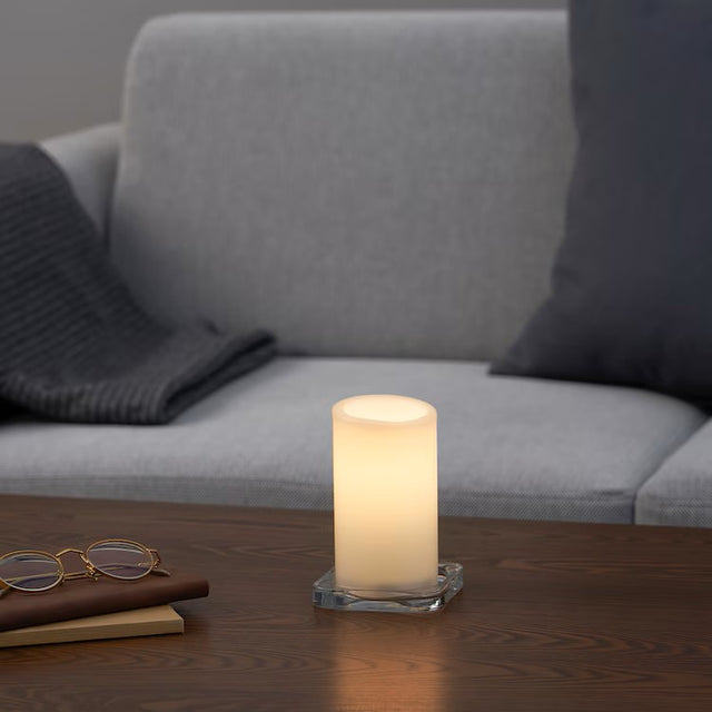 25 pc LED Block Pillar Candle White Flameless Safe battery